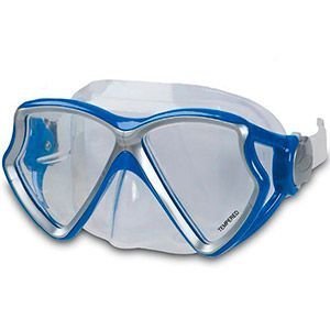 Маска для плавания Intex Silicone Aviator Pro Mask синяя, от 8 лет