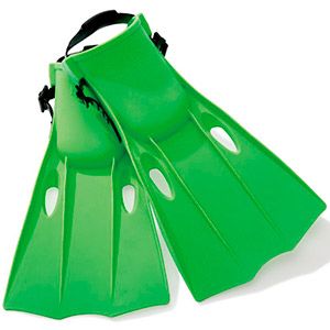 Ласты для плавания Medium Swim Fins зеленые, размер 38-40, INTEX