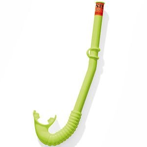 Трубка для плавания HI-FLOW SNORKEL зеленая, от 3 до 10 лет