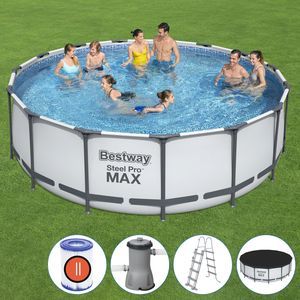 Бассейн каркасный Bestway Steel Pro Мах, 457 х 122 см + фильтр-насос + аксессуары