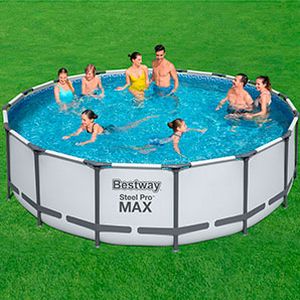 Бассейн каркасный Bestway Steel Pro Мах, 488 х 122 см + фильтр-насос + аксессуары