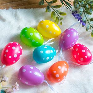 Декоративные пасхальные яйца ГОРОШКОВОЕ НАСТРОЕНИЕ маленькие, 5 см (упаковка 8 шт.)