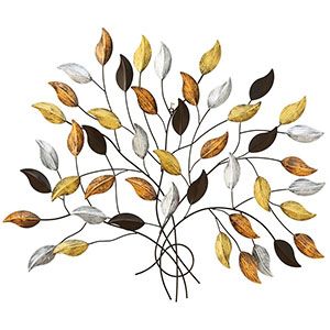 Настенное интерьерное украшение LEAF MELODY, металл, 103х91 см