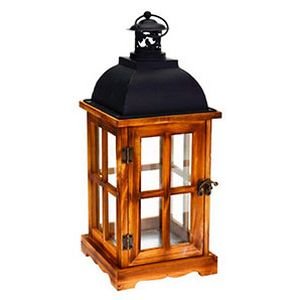 Винтажный подсвечник-фонарь ИШГЛЬ, деревянный, 41 см
