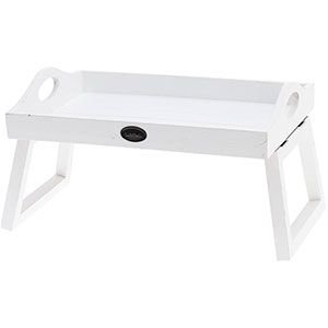 Поднос-столик для завтрака LIVING, деревянный, белый, 30х20х18 см