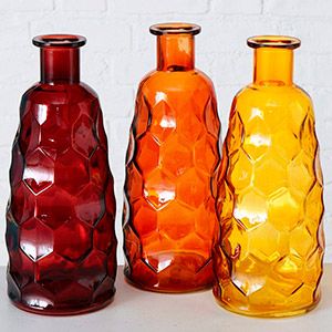 Стеклянные вазы-бутыли ДЖУДИТТО, 31 см, набор - 3 шт.