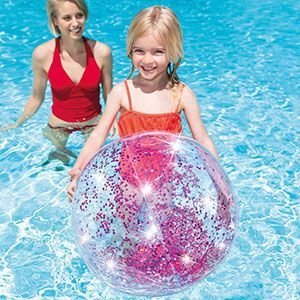 Надувной мяч INTEX Прозрачный блеск розовый, 51 см, INTEX