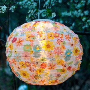 Садовый светильник Solar БУКЕТ ЭМОЦИЙ - китайский фонарик, тёплый белый LED-огонь, 40 см