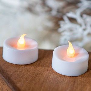 Пластиковые 'чайные' свечи LED, мини, 3.8х4.8 см, батарейки, упаковка 2 шт.