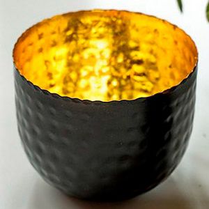 Подсвечник ЧАША, металл, 10 см