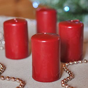 Набор ароматических свечей-столбиков КОРИЦА, 5х8 см (упаковка 4 шт.)