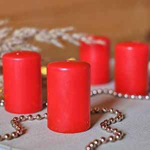 Набор ароматических свечей-столбиков ЯГОДЫ, 5х8 см (упаковка 4 шт.)