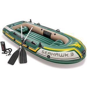 Надувная лодка Intex трехместная Seahawk-300 (Set), 295х137x43 см, INTEX