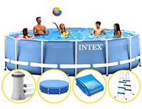 

Бассейн каркасный Intex Prism Frame Pool, 457 х 84 см + фильтр-насос + аксессуары 28728