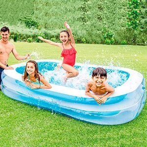 Надувной семейный бассейн INTEX, 262х175х56 см, INTEX