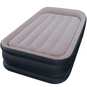 Надувная кровать Intex Deluxe Pillow Rest Raised Bed (Twin), 99х191х42 см, с подголовником и встроенным насосом 220V