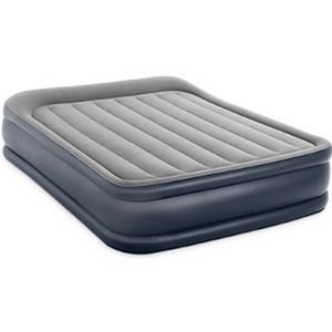 Двуспальная кровать Intex Deluxe Pillow Rest Raised Bed (Queen), 152х203х42 см, с подголовником и встроенным насосом 220V