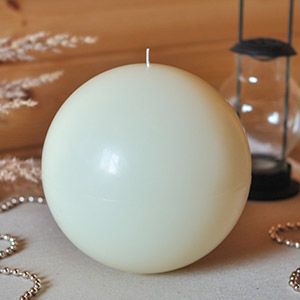 Декоративная свеча ШАР, слоновая кость, 20 см