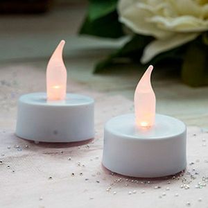 Свечи чайные ЭММИ, мерцающие, белые, 3.8х4.8 см, таймер, батарейки, набор 2 шт.