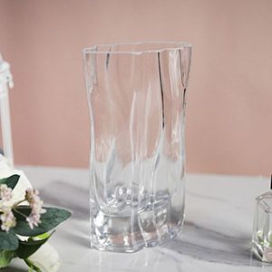 Стеклянная ваза ICE EFFECT, прозрачная, 21 см