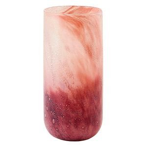 Высокая ваза БОЛЛЕ РОЗА, стеклянная, розовая, 42 см