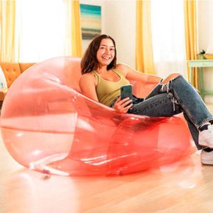 Надувное кресло Intex Beanless Bag Chair розовое, 137х127х74 см