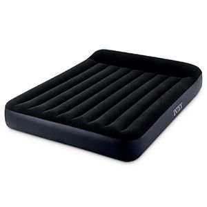 Надувной матрас INTEX Pillow Rest Classic Airbed (Queen), 152х203x25 см с подголовником и встроенным насосом 220V