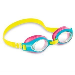 Очки для плавания Junior Goggles, голубые с розовым, от 3 до 8 лет