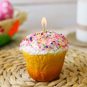 Пасхальная свеча КУЛИЧ, 9х9 см