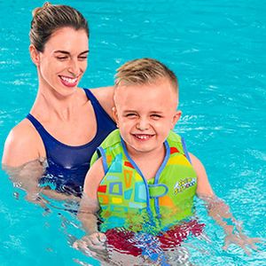 Жилет для плавания с пенопластовыми вставками Абстракция, M/L, 3-6 лет, BestWay
