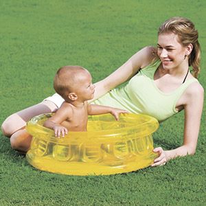 Надувной круглый бассейн Детский желтый, 64х25 см, от 2 лет, BestWay