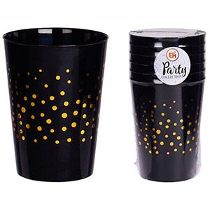 Набор пластиковых стаканов MAGIC PARTY, чёрный, 300 мл (4 шт.)