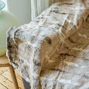 Меховой плед SOFT COMFORT, бежевый, 150х130 см