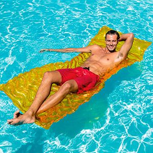 Надувной матрас Волнистый - TOTE-N-FLOAT™, оранжевый, 229х86 см, INTEX