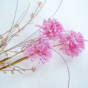 Декоративная ветка-букет АЛЛИУМ, фуксия, 68 см
