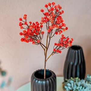 Декоративная ветка ОРАНЖЕВЫЕ ИСКРЫ, 70 см