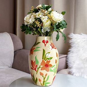 Керамическая ваза ручной работы ДАЧНОЕ УТРО, 28 см