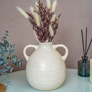 Дизайнерская керамическая ваза-кувшин SABBIA BIANCA, 17 см