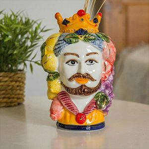 Сицилийская ваза ФАМОЗО: МАВР, керамика, 14 см