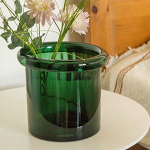 Декоративная ваза ТАЦЦА, стекло, зеленая, 16 см