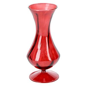 Декоративная ваза ЭВАРИСТ, стекло, красная, 19 см
