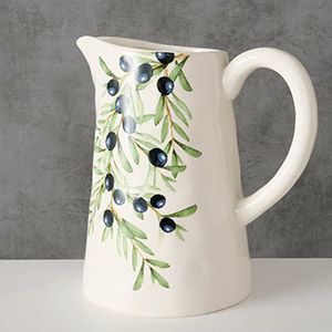 Керамический кувшин ВЕТОЧКА ОЛИВЫ, 23 см