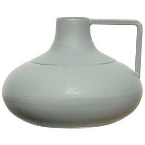 Декоративная ваза-кувшин СЕВЕРО, металл, серая, 13 см