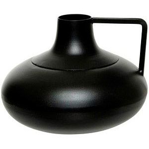 Декоративная ваза-кувшин СЕВЕРО, металл, чёрная, 13 см