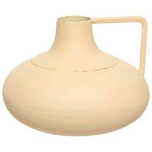 Декоративная ваза-кувшин СЕВЕРО, металл, бежевая, 13 см