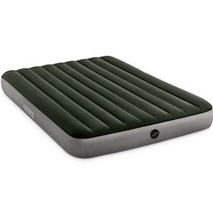 Двуспальный надувной матрас Intex Prestige Downy Airbed (Queen), 152х203х25 см с насосом от батареек