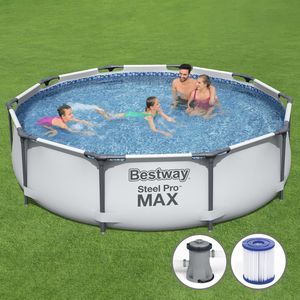 Бассейн каркасный Bestway Steel Pro Мах, 305 х 76 см + фильтр-насос