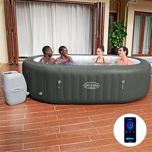 Надувной СПА бассейн Bestway LAY-Z-SPA Mauritius Smart с аэромассажем, 270х180x71 см