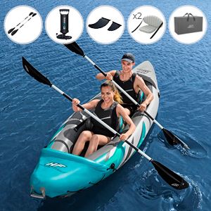 Надувная байдарка BestWay Rapid Elite X2 с веслами и насосом, 312х98 см