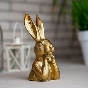 Декоративная фигурка КРОЛИК-МЕЧТАТЕЛЬ, полистоун, 17 см